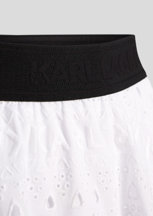 EMBNROIDERY SKIRT WHITE