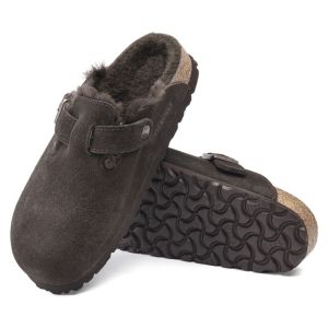 BOSTON SHERALING SUEDE LEATHER FUR MOCCA