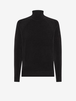 VELVET TURTLENECK KNIT 10 BLACK