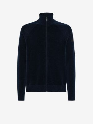 VELVET FULL ZIP KNIT 60 BLUE BLACK 