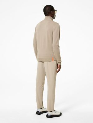 NABUCCO FULL ZIP SOFT KNIT 87 TABACCO